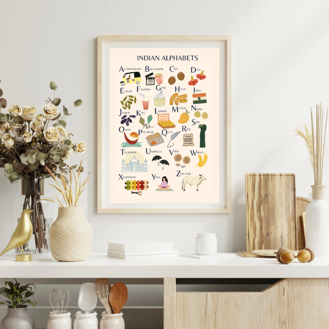 Indian Alphabets - ART PRINT