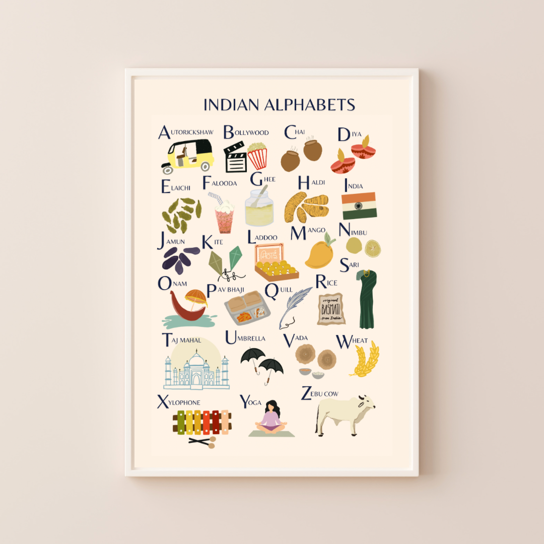 Indian Alphabets - ART PRINT