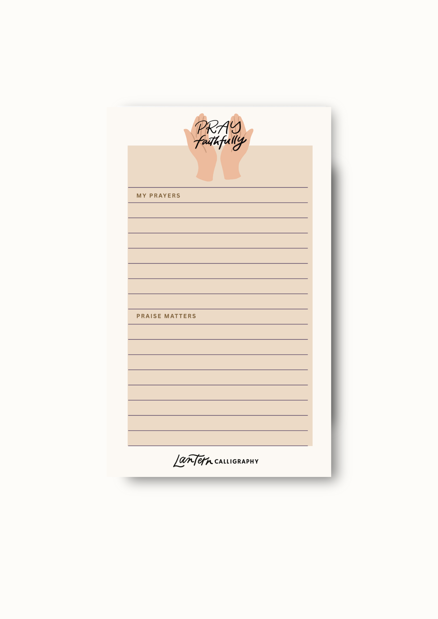 Pray Faithfully - NOTEPAD (Large)