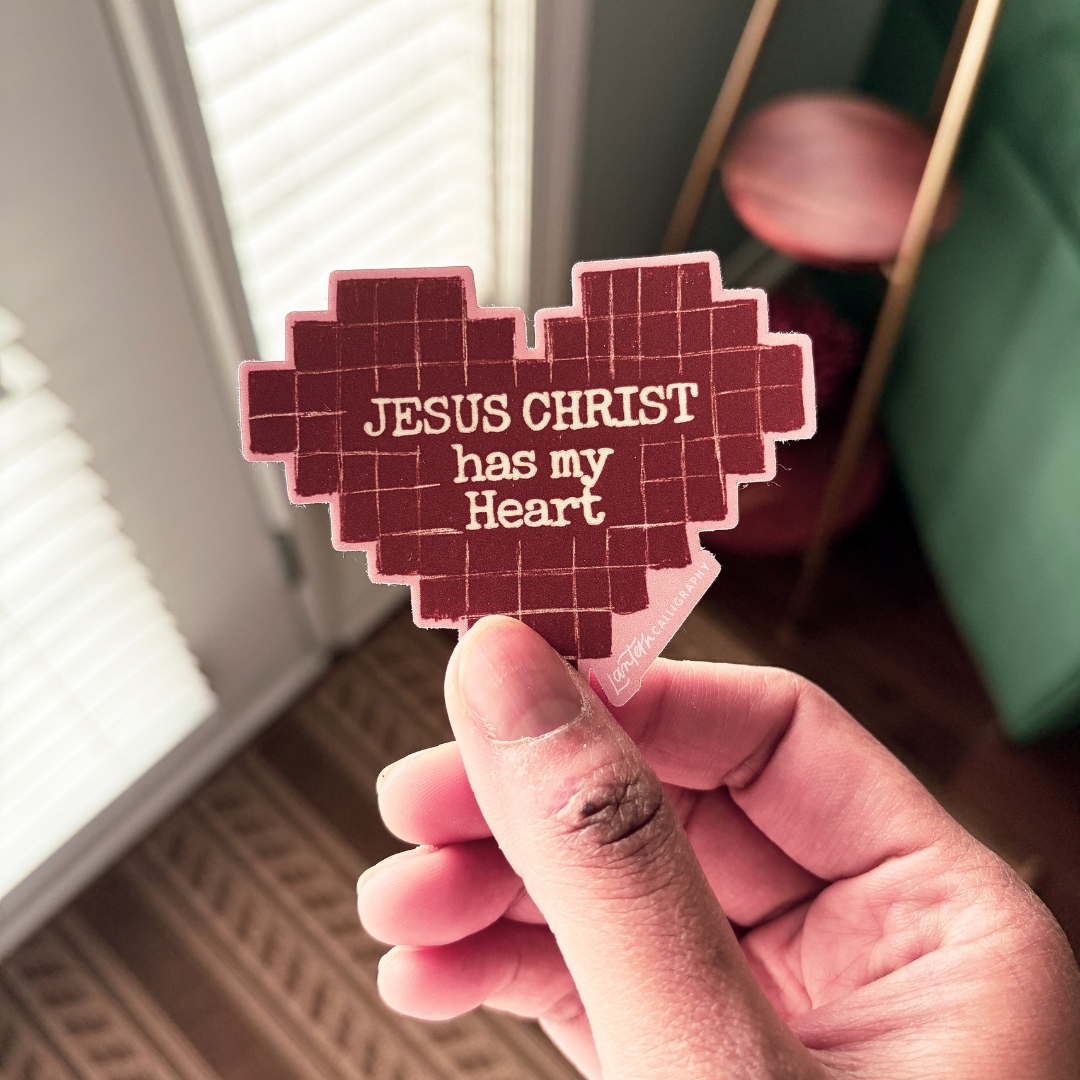 Jesus has my Heart - STICKER