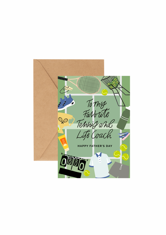 Tennis Father’s Day - GREETING CARD w/ ENVELOPE