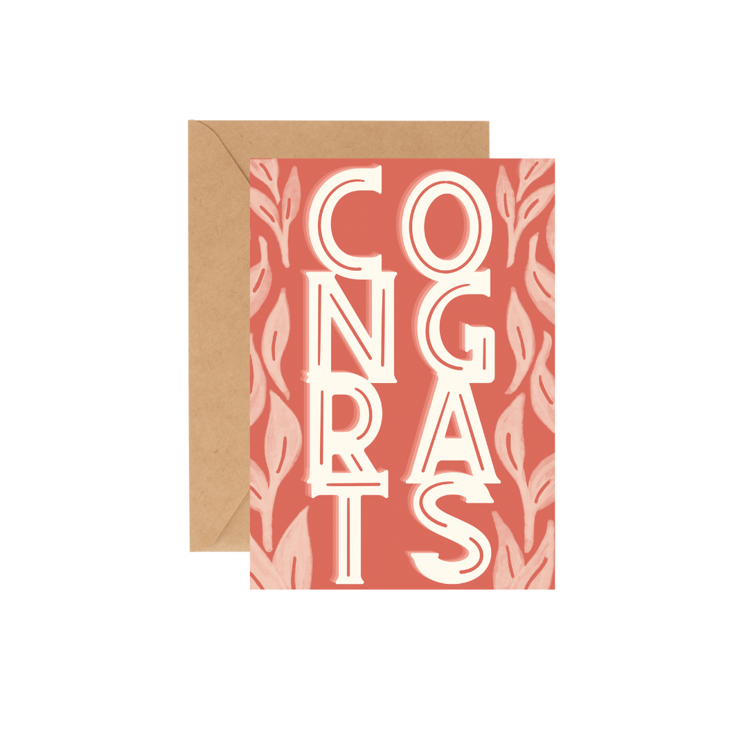 Congrats - GREETING CARD w/ ENVELOPE