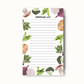Vegetable Shopping List - NOTEPAD