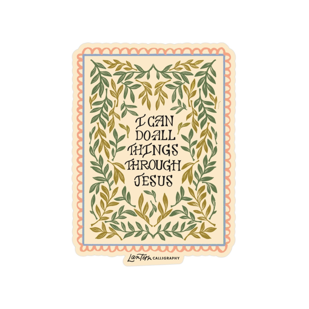 All things through Jesus - STICKER