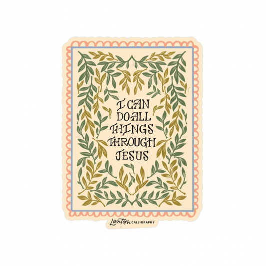 All things through Jesus - STICKER