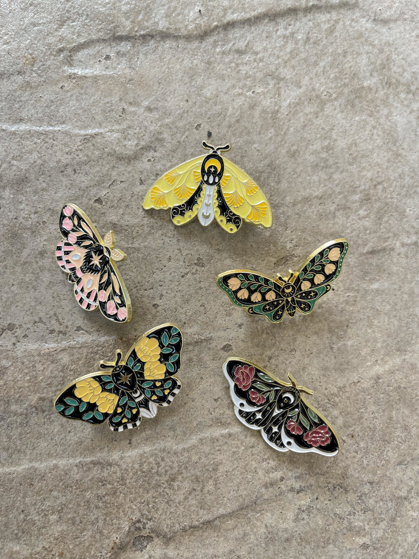 Pink and Green Butterfly - ENAMEL PIN