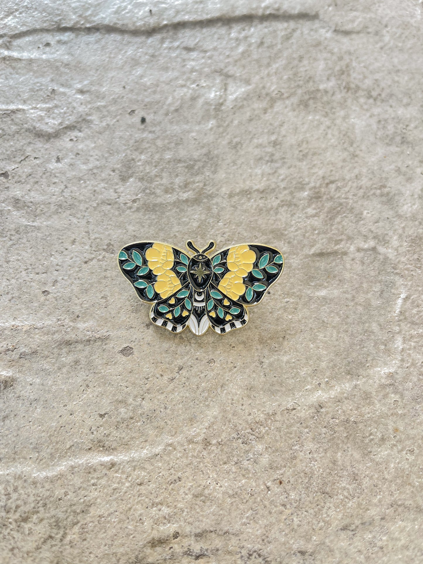 Green and Yellow Butterfly - ENAMEL PIN