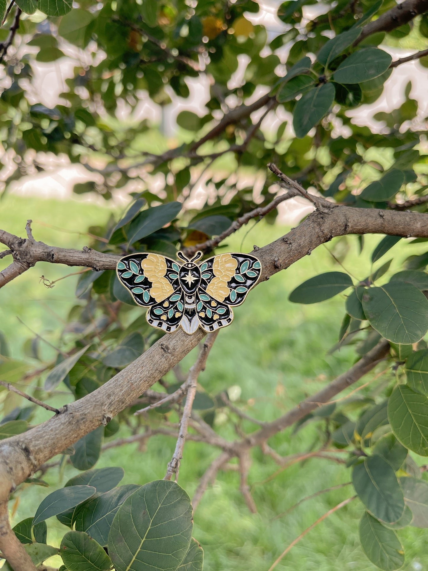 Green and Yellow Butterfly - ENAMEL PIN