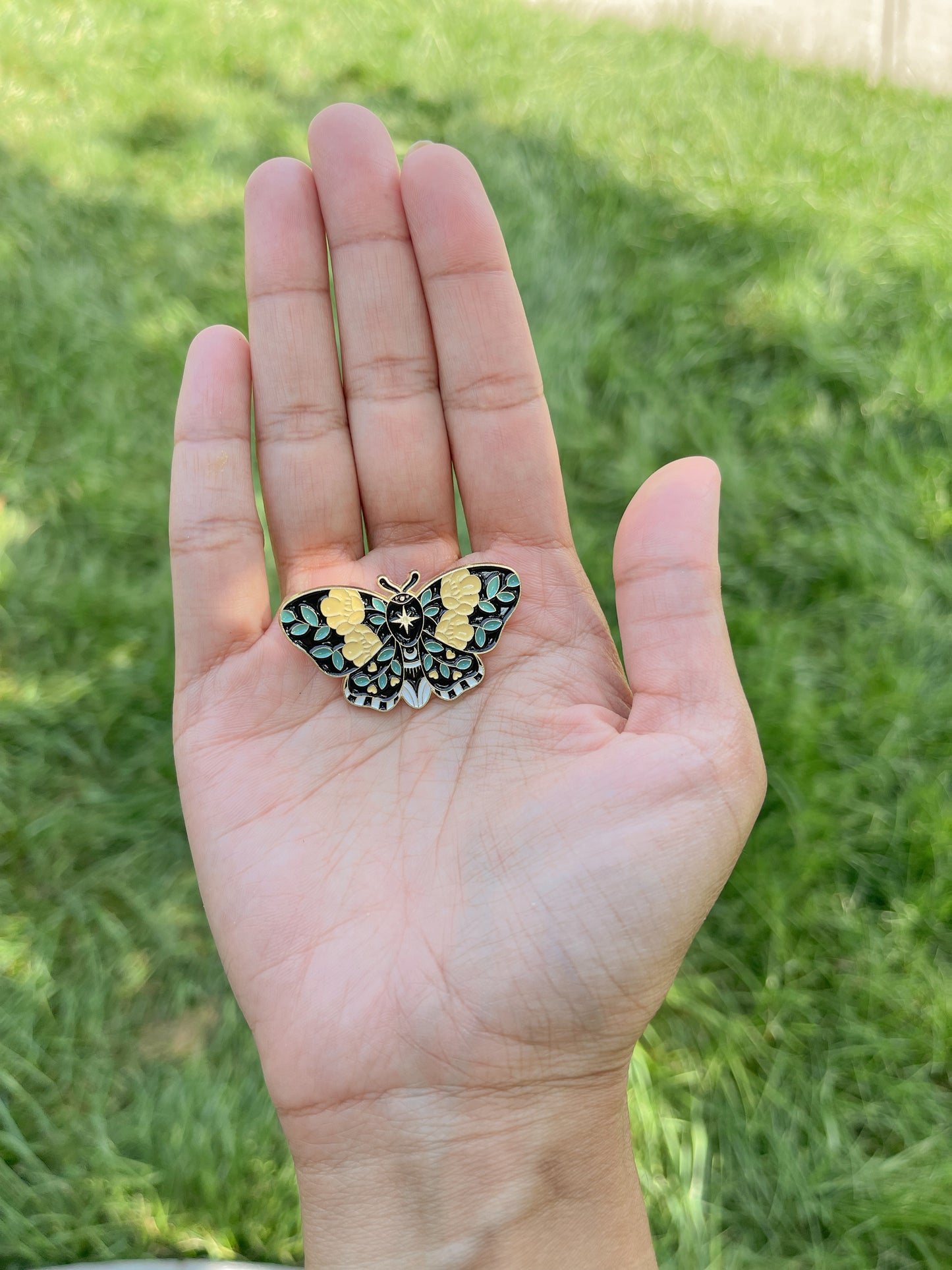 Green and Yellow Butterfly - ENAMEL PIN