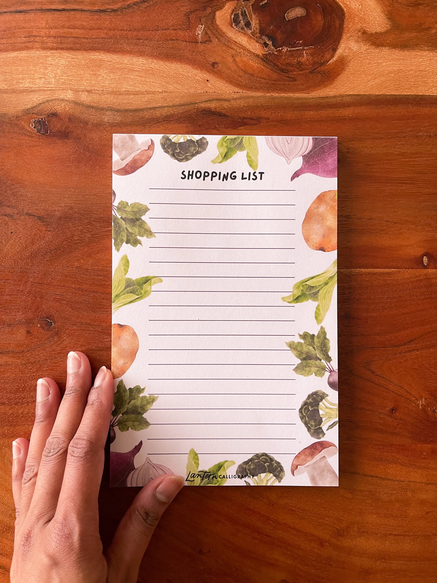 Vegetable Shopping List - NOTEPAD