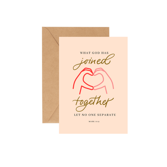 Mark 10:9 - GREETING CARD w/ ENVELOPE