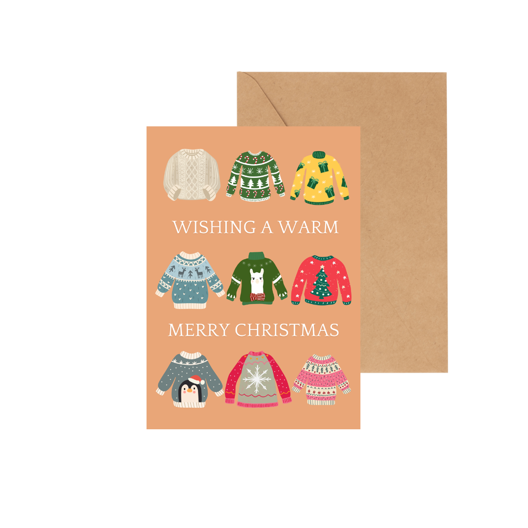 Warm Christmas - CHRISTMAS CARD w/ ENVELOPE