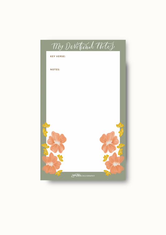 Devotional Notes (FLORALS) - NOTEPAD