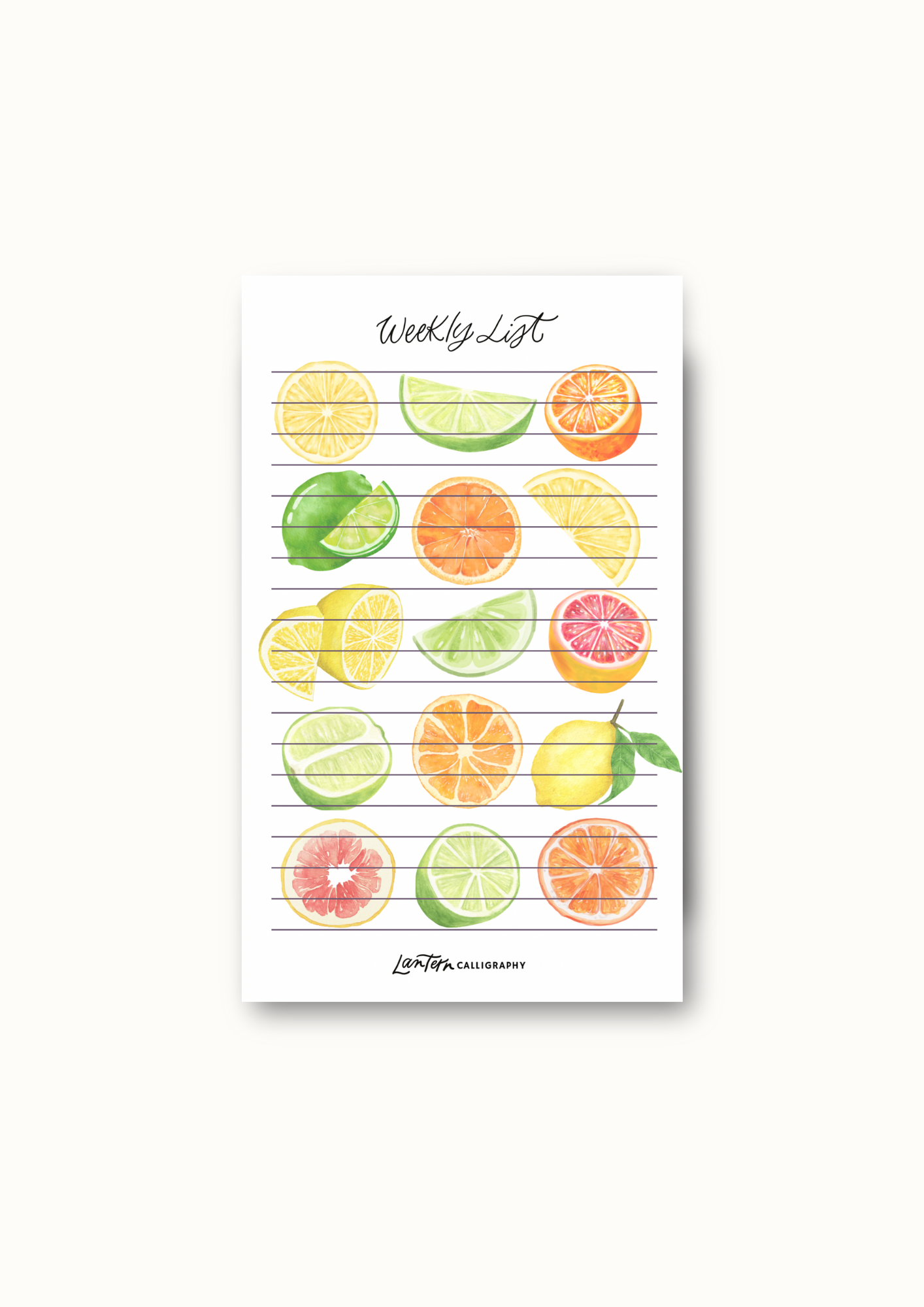 Citrus Weekly List - NOTEPAD