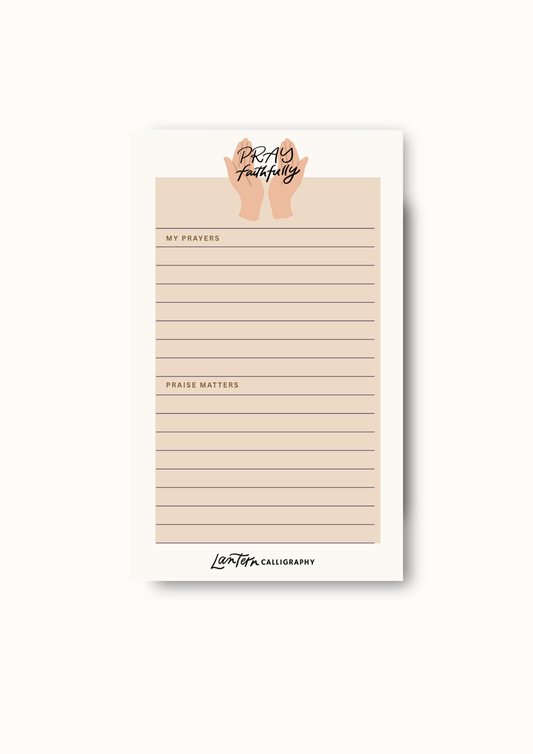 Pray Faithfully - NOTEPAD (Large)