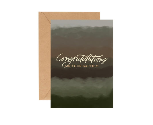 Congratulations on your Baptism - GREETING CARD w/ ENVELOPE