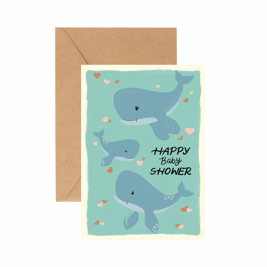 Happy Baby Shower - GREETING CARD w/ ENVELOPE