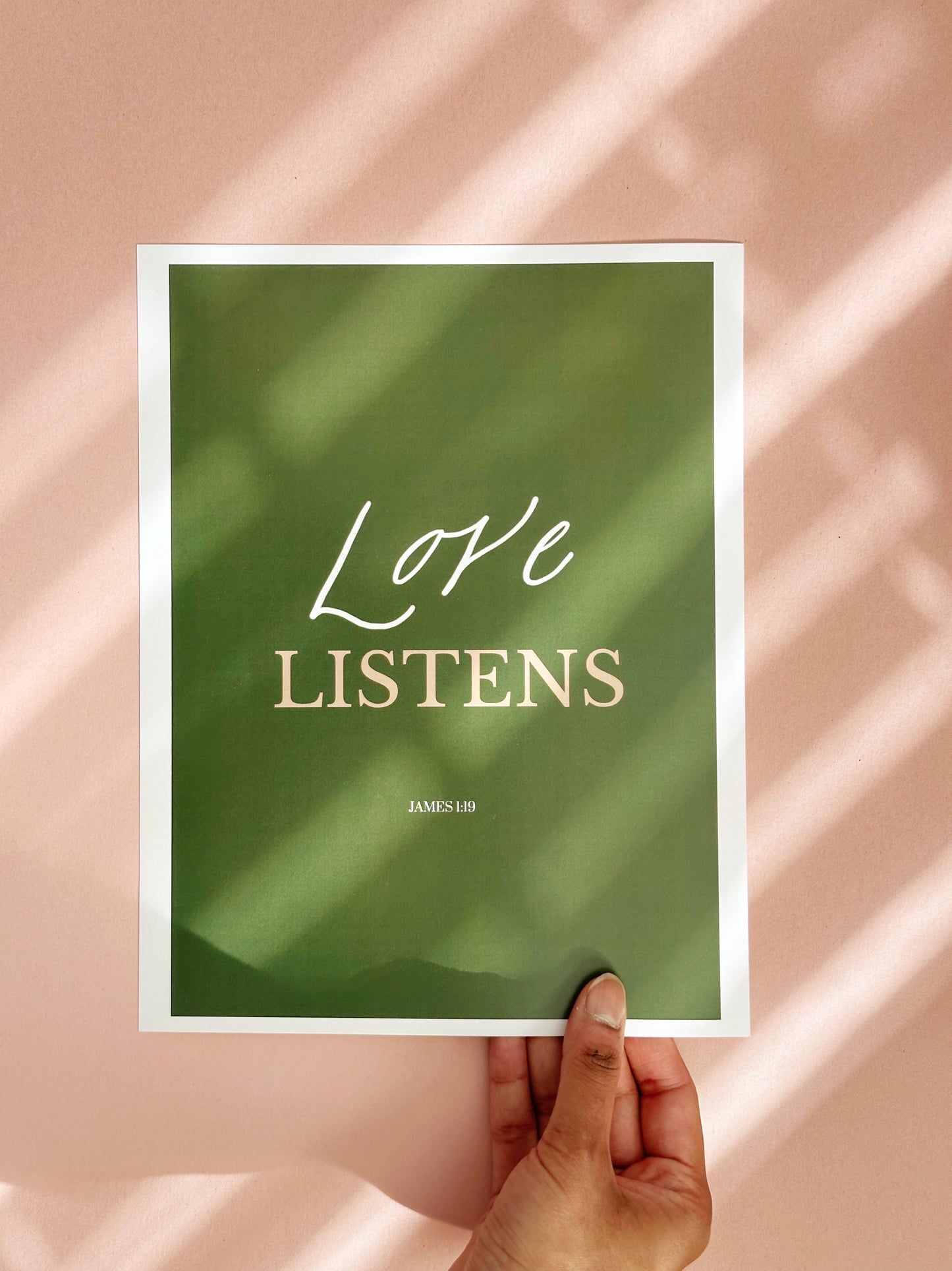 Love Listens James 1:19 - ART PRINT