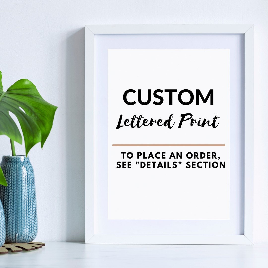 Custom Calligraphy Print Custom - ART PRINT – LanternCalligraphy