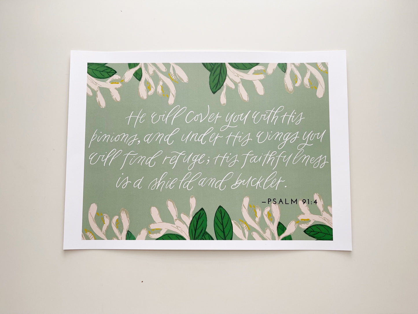 Psalm 91:4 - ART PRINT