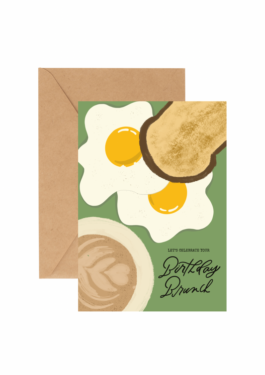 Birthday Brunch - GREETING CARD w/ ENVELOPE